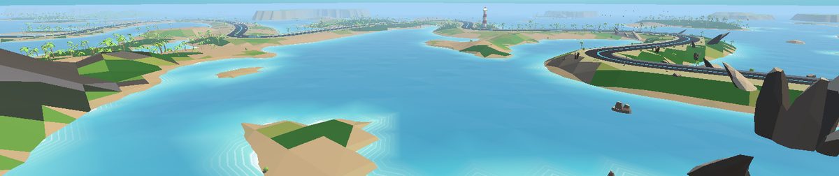 Tropic Isles: a chain of sandy islands in a turquoise sea.
